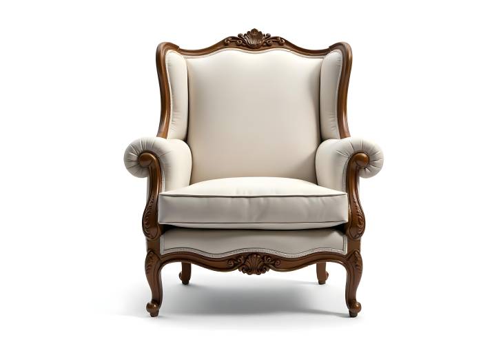 Charming Antique Armchair A Front View Perspective